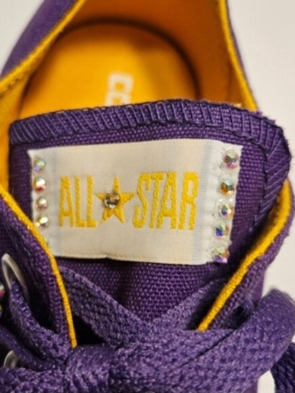 Custom Converse SZ 10 Pop Rock Star Prince Hall of Fame Chuck Taylor Low Tops - Picture 9 of 12